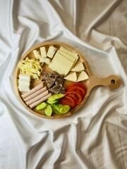 Peak Design Ahşap Kahvaltı Sunum Tabağı
